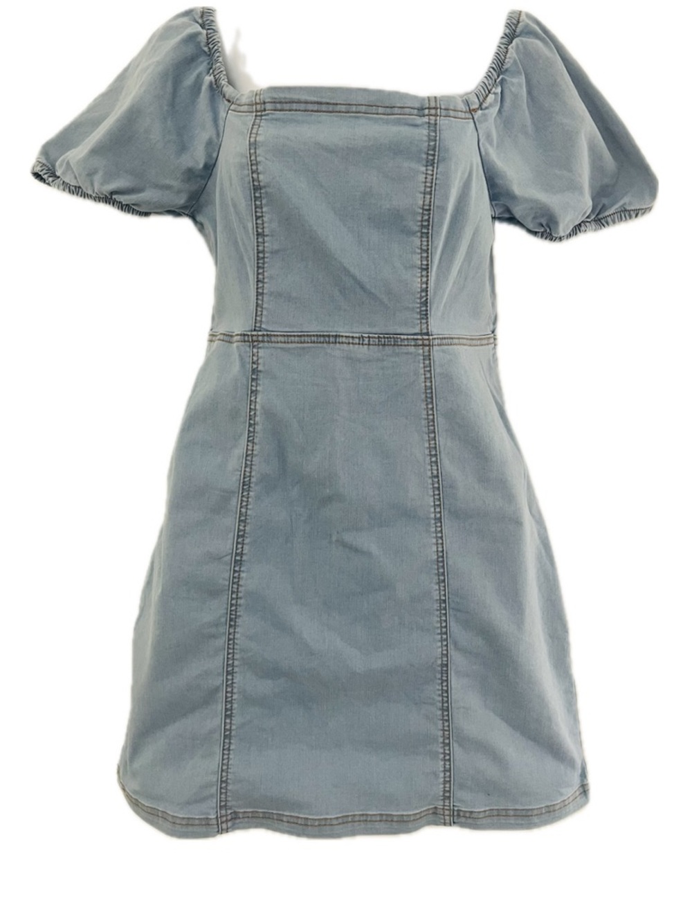 Sanctuary After Me Fitted Denim Mini Dress Open Skies Blue Size 6 - Picture 11 of 11